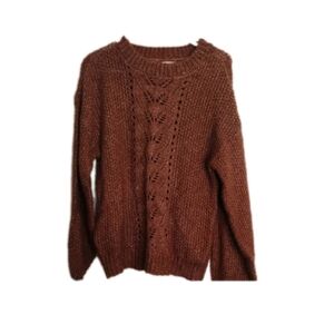 Blu Pepper Rich Brown Knit Sweater Size Medium